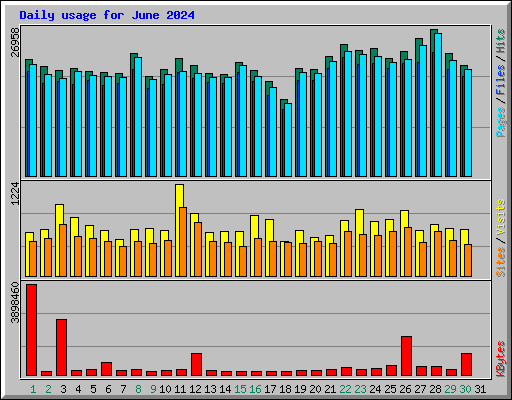 Daily usage for June 2024