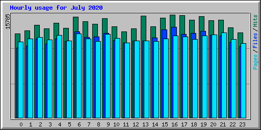 Hourly usage for July 2020