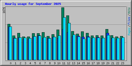 Hourly usage for September 2025